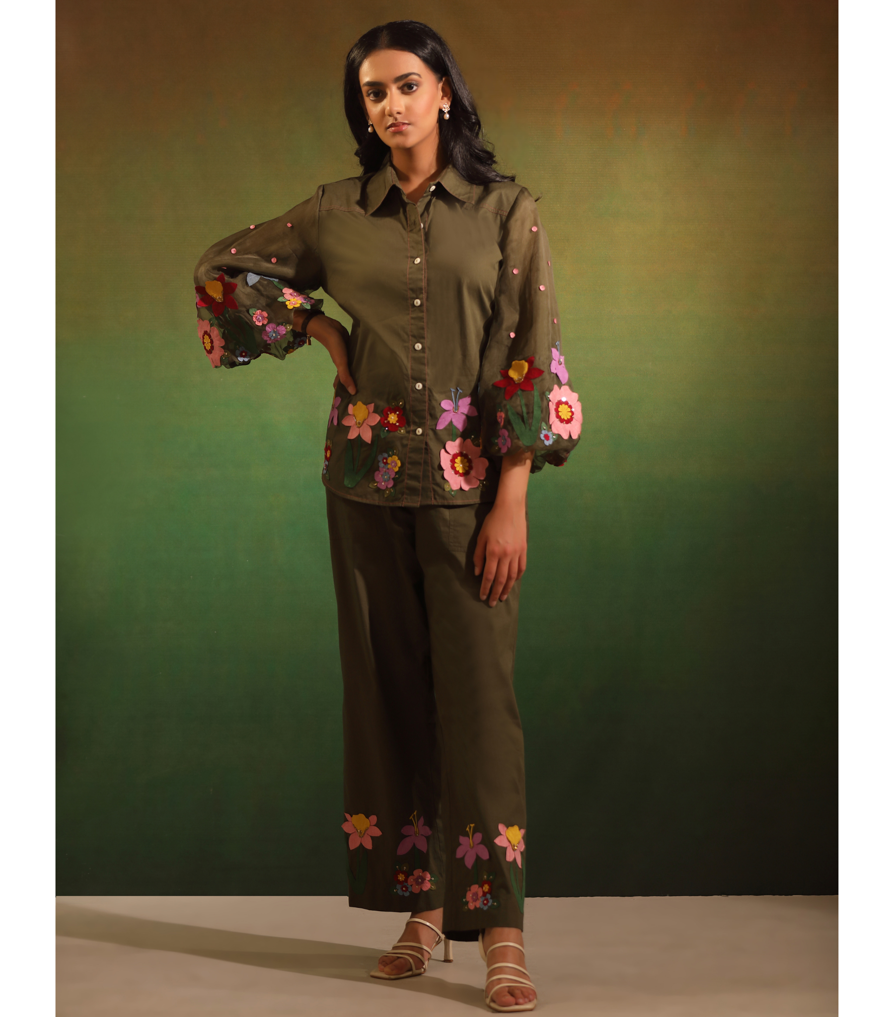 GULAB DOLMAN SHIRT CO-ORD SET