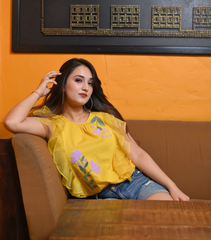 ORGANZA FRILL TOP