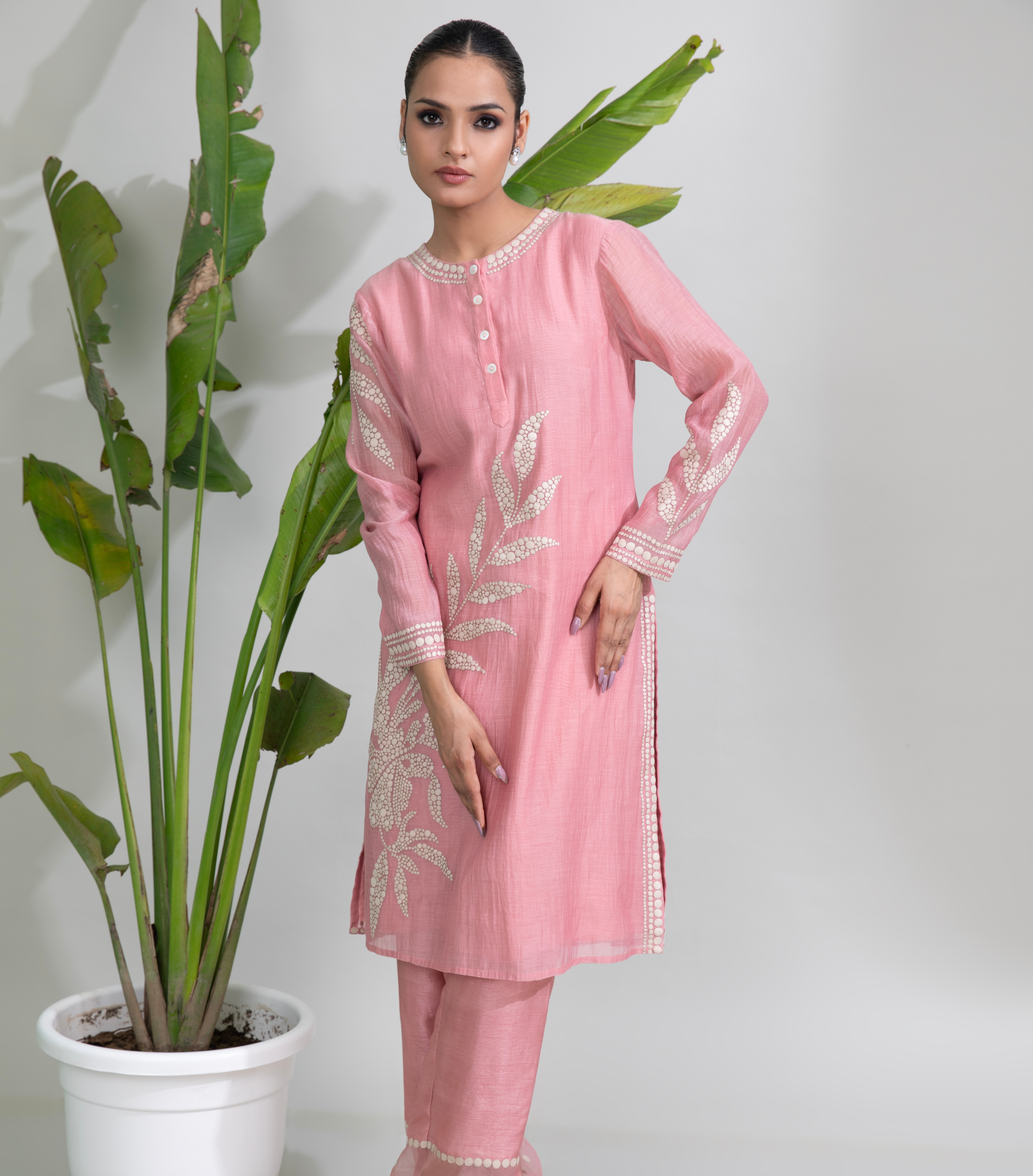 CIRCULAR LEAF KURTA SET