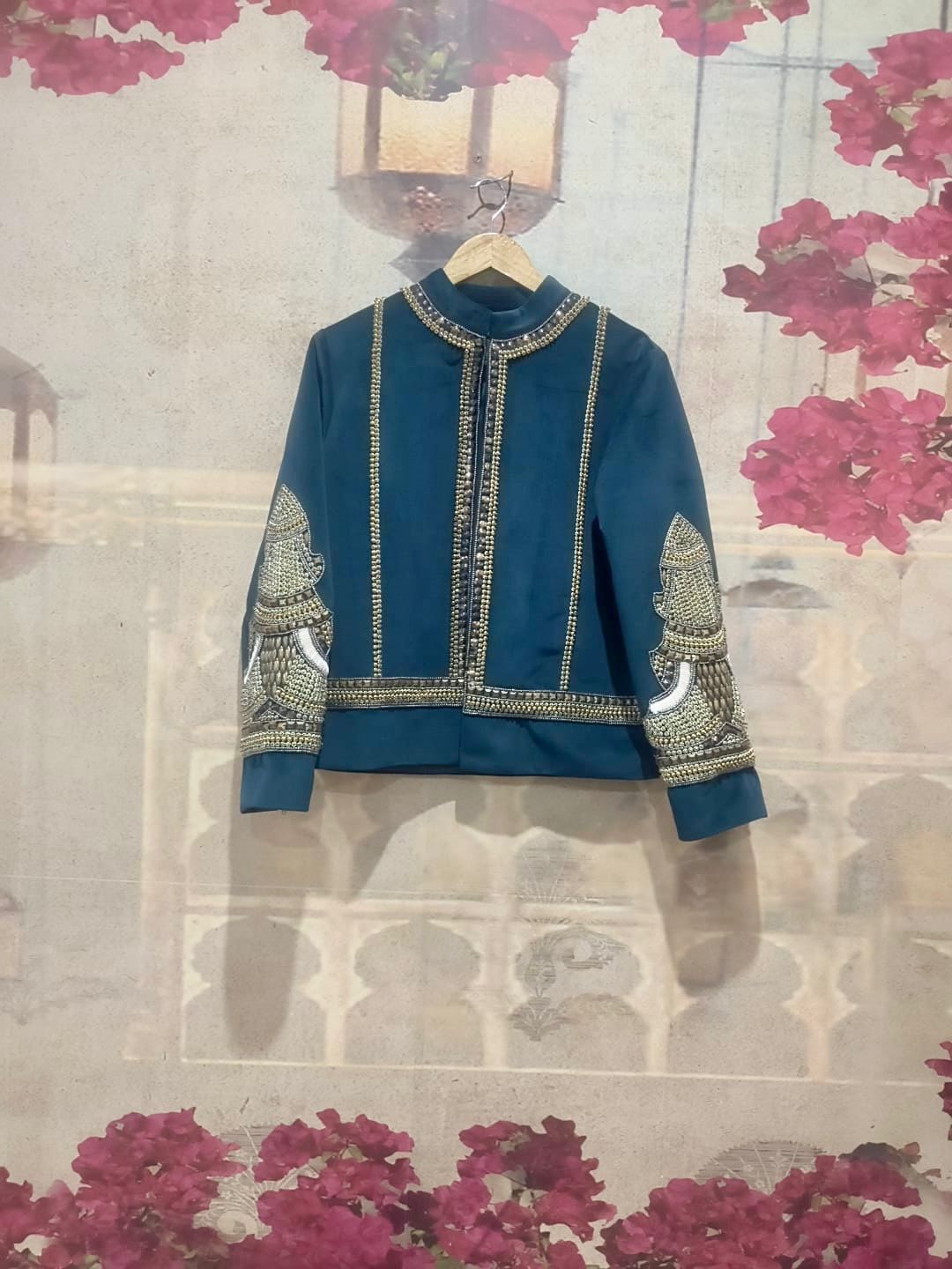 OBSIDIAN GLOW JACKET TEAL VELVET