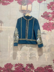 OBSIDIAN GLOW JACKET TEAL VELVET