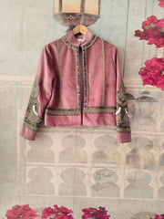 OBSIDIAN GLOW JACKET POWDER PINK VELVET