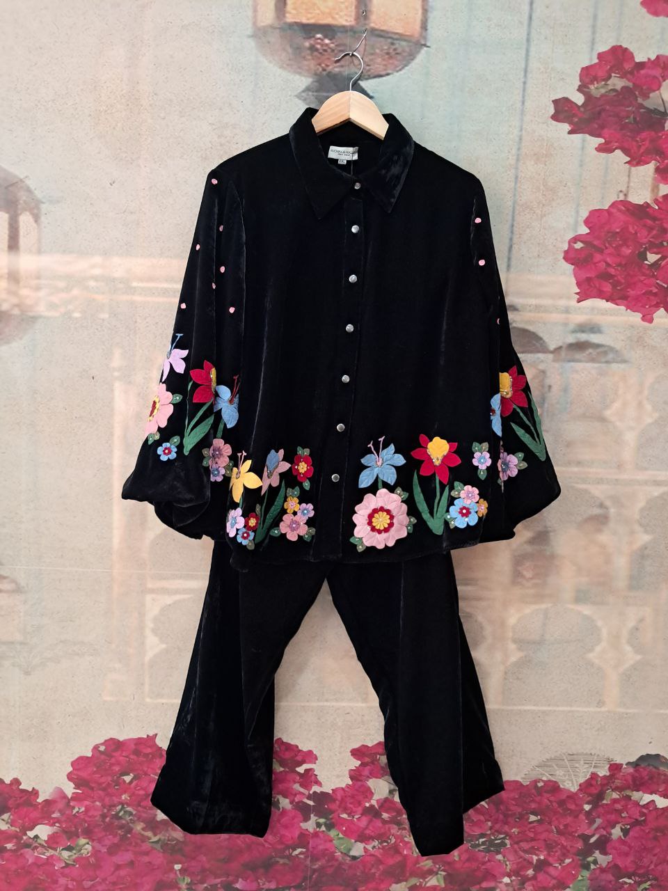 BADABAGH BLACK VELVET CO-ORD SET