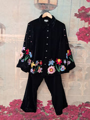 BADABAGH BLACK VELVET CO-ORD SET